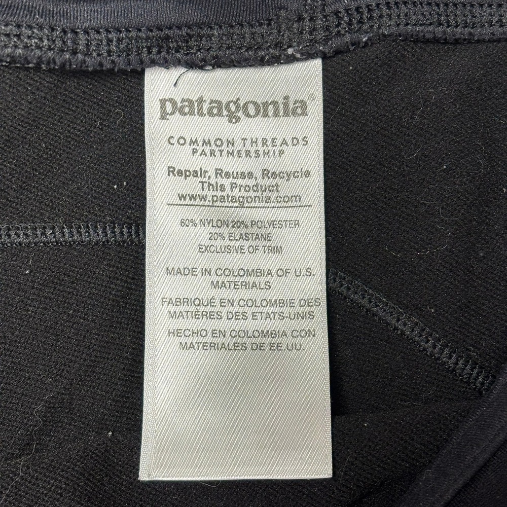 Patagonia Running Tights Mens Large 32x29 Black Pocket Athletic Leggings Jogging - Picture 2 of 8